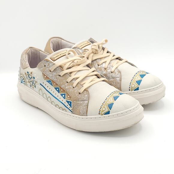 Karma Of Charme Naïf Hand Painted Leather Low Top Women's size 10.5 - Picture 2 of 9